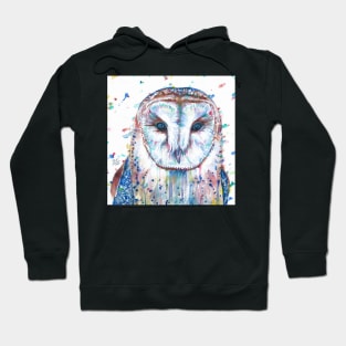 OWL watercolor portrair Hoodie